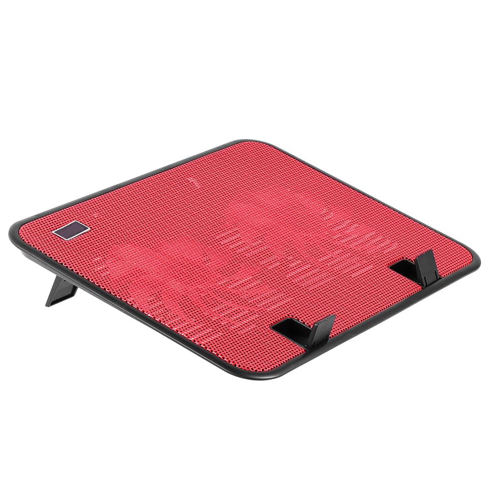 TEHAUX Laptop Cooling Pad 14 Inch – Dual Quiet USB Fans for Efficient Heat Dissipation & Ergonomic Adjustable Stand – for Office, Travel, Bed & Gaming Laptops