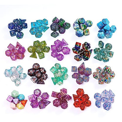 Mystery Dice Set D&D Resin Mystery DND Dice Set for Tabletop Games | Multi-Styles, DM Gift, for Dungeons and Dragons Role Playing Games - color: Mystery-resin