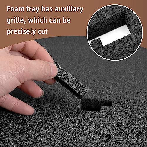 DECOHS 4 Pcs Pick and Pluck Foam- 16 x 12 x 2 Inch Pick Apart Foam Insert- Pluck Pre Cube Sheet Foams with Bottom Use for Board Game Box Cases Storage Drawer - size: 1 Size - 4 Pieces - 16 x 12 x 2 inches