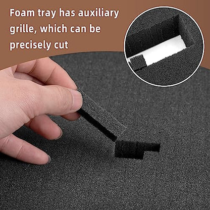 DECOHS 4 Pcs Pick and Pluck Foam- 16 x 12 x 2 Inch Pick Apart Foam Insert- Pluck Pre Cube Sheet Foams with Bottom Use for Board Game Box Cases Storage Drawer - size: 1 Size - 4 Pieces - 16 x 12 x 2 inches
