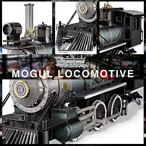 Piececool 3D Puzzle for Adults, Mogul Steam Engine Steamer 3D Metal Model Building Kits Challenging Assembly Hobbies DIY Crafts Kits, Best Birthday Christams Gifts - style: Mogul Steamer