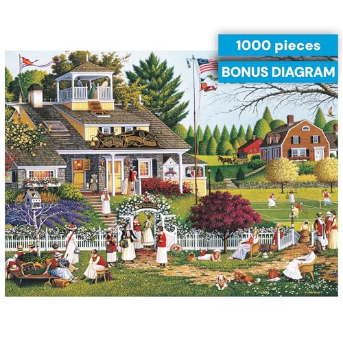 Buffalo Games - Charles Wysocki Love - 1000 Piece Jigsaw Puzzle for Adults | Silver Select, Art by Charles Wysocki, Recycled Board, Finished Size 27 x 20 in, Includes Poster, Frameable Art, Giftable
