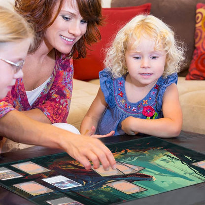 Playmat 24" x 14" Game Mats Tabletop Magic for MTG/TCG Cards, Trading Card Game Playing Stitched Play Mats Commander Deck Gaming Desk Mat Card Gameplay Mats, Jungle Dinosaur T-Rex - color: Jungle Dinosaur T-rex, size: 24"X14"