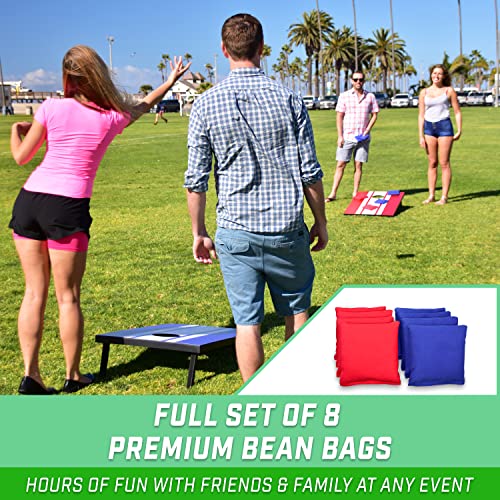 GoSports Portable Cornhole Sets, 8 Styles – Choose 4 x 2 ft or 3 x 2 ft - Boards Include 8 Bean Bags, Travel Case, and Game Rules - style: 3 x 2 ft Classic