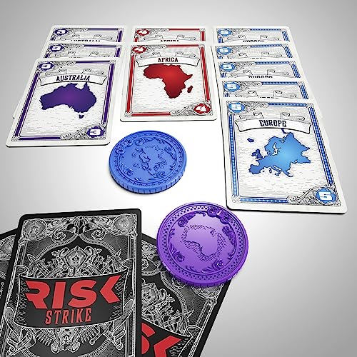 Hasbro Gaming Risk Strike Cards and Dice Game for Adults, Teens, and Kids, Quick-Playing Strategy Game, 2-5 Players, 20 Min. Average, Fun Summer Activities, Vacation Travel Essentials, Ages 10+