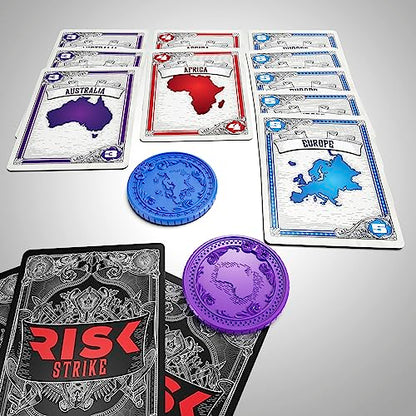 Hasbro Gaming Risk Strike Cards and Dice Game for Adults, Teens, and Kids, Quick-Playing Strategy Game, 2-5 Players, 20 Min. Average, Fun Summer Activities, Vacation Travel Essentials, Ages 10+