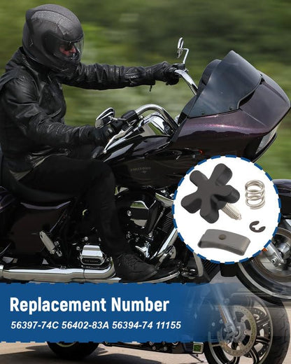 Throttle Thumb Tension Screw Kit Fit for Harley Davidson 1974-2017, Replace 56397-74C 56402-83A 56394-74 11155, with Circlip and Spring