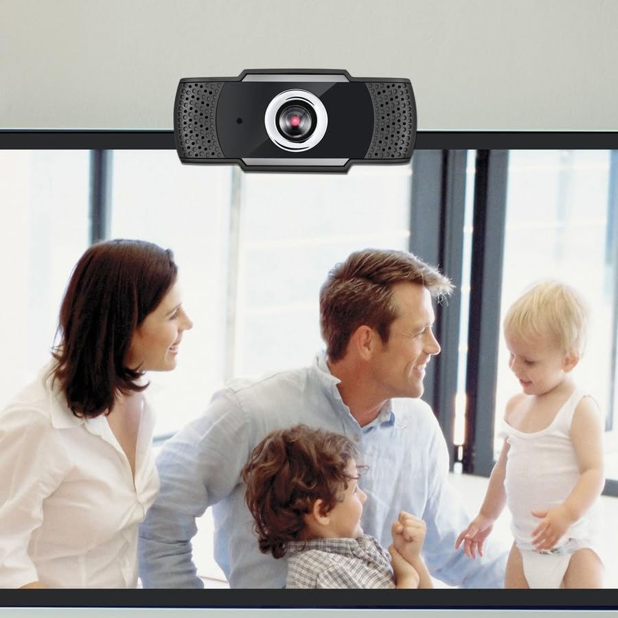 CyberTrack H4 Webcam 1080P HD USB, Black | Built-in Microphone, Zoom Certified