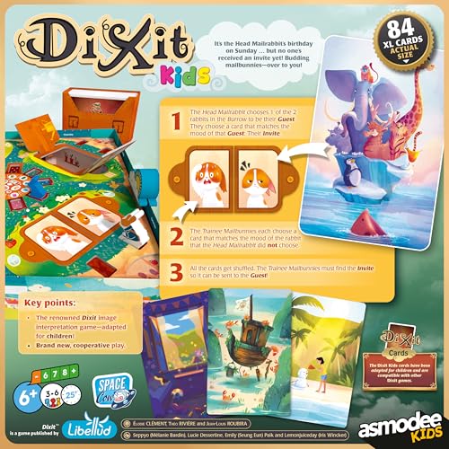 Dixit Kids Board Game | Cooperative Storytelling, Emotional Recognition & Communication Game for Family, Kids & Adults, Ages 6+, 3-6 Players, 25 Mins