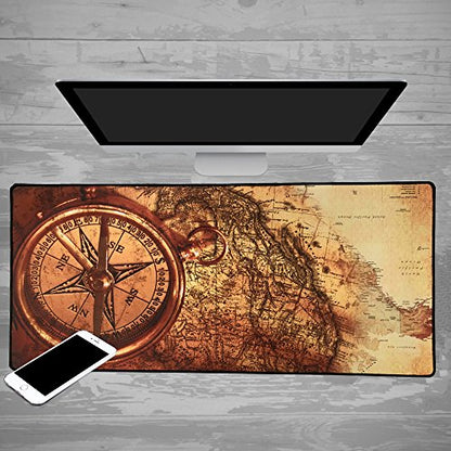 XXL Professional Large Mouse Pad& Computer Game Mouse Mat (35.4x15.7x0.1IN, Compass) - color: Compass, size: 35.4x15.7x0.1IN