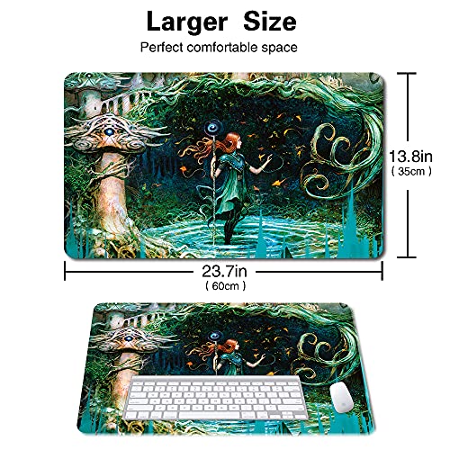 Board Game MTG Playmat Games Size 60X35 cm CCG Compatible for MTG CCG RPG Trading Card Game (Growth Spiral) - color: Growth Spiral