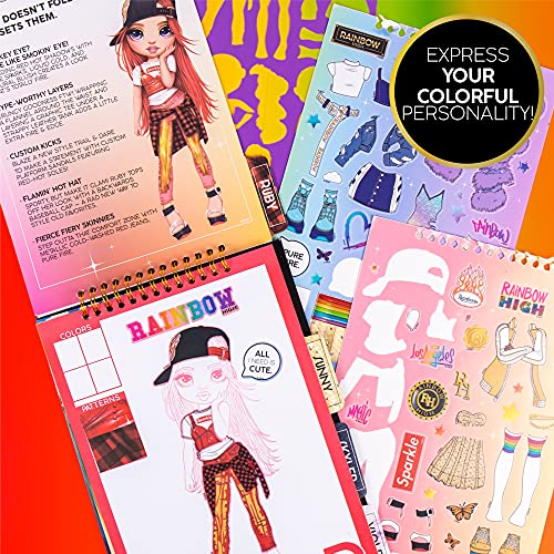 Horizon Group USA Rainbow High Fashion Sketchbook, Color & Create Fashion Looks, Includes Sketchbook, Fun Sleepover Activity, Travel Set, Fashion Design for Kids Ages 6, 7, 8, 9 - style: Fashion Sketchbook