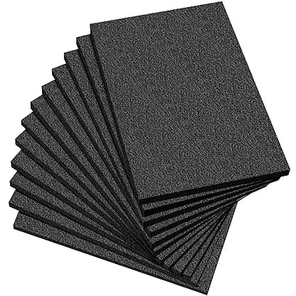 Frienda 12 Pcs 12" x 8" x 0.5" Polyethylene Foam Sheet Thick Black Packing Foam Padding Customizable PE Board Cushion Inserts for Cases Craft Shipping Moving DIY Projects Toolbox Storage - size: 12 x 8 x 0.5 inches