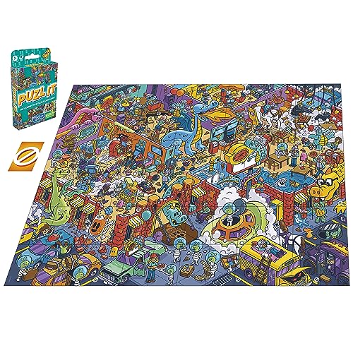 Hasbro Gaming Puzl It Game, Competitive Puzzle Card Game, Kids & Family Games, 2 to 6 Players, Pizza Party Theme, Fun Summer Activities, Vacation Travel Essentials, Ages 7+