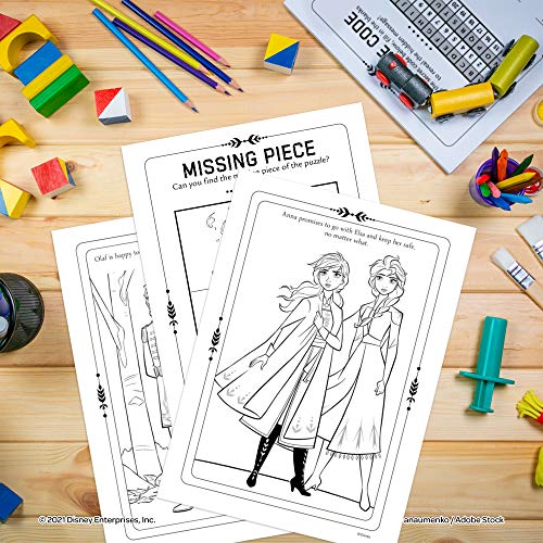 Disney Frozen 2 Anna and Elsa Coloring and Activity Carry Set with Sticker Sheets AS45853 Bendon, Multicolor