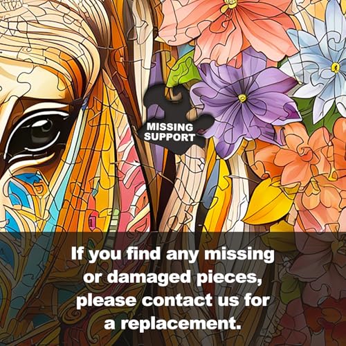 Wooden Puzzles for Adults, Wooden Horse Puzzle, Wooden Jigsaw Puzzles for Adults, Birthday for Puzzle Lover (M-11.8×10.7in - 200pcs) - size: Medium