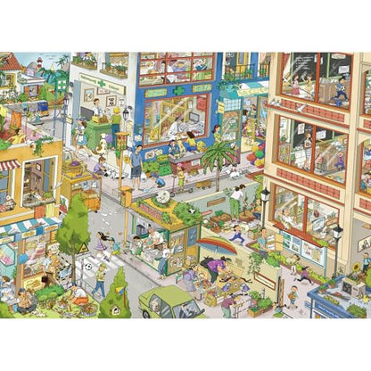 1000 Piece Jigsaw Puzzles for Adults,Busy City Street Puzzle with 1:1 HD Poster, Precise Interlocking, Letter Markings on Back, Dust-Free, Stress Relief & Ideal Family Game Gift - color: Busy City Street
