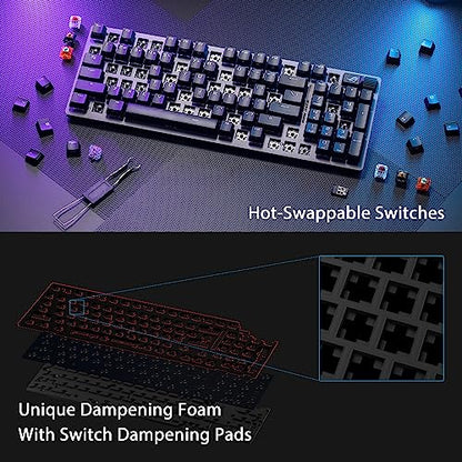 ASUS ROG Strix Scope II 96 Wireless Mechanical Gaming Keyboard – 96% Full-Size, Tri-Mode Connectivity, Hot Swappable Pre-lubed ROG NX Snow Linear Switches, PBT Keycaps, RGB, PC/Mac Support-Black - color: Black, size: Snow Linear, style: Strix Scope II 96