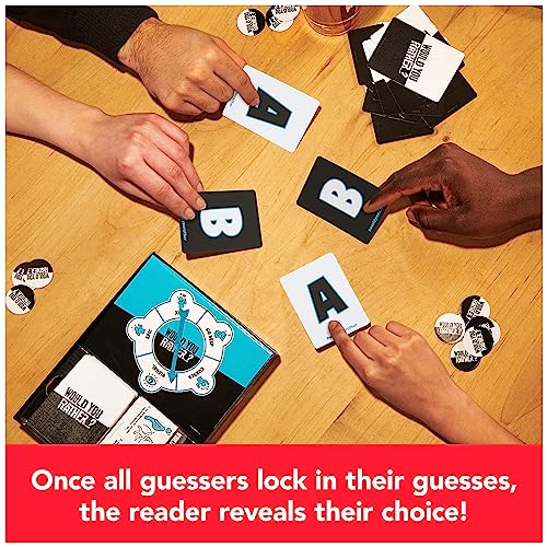 Spin Master Games, Would You Rather? Funny Party Card Game for College, Friendsgiving, Birthdays, & More, for Teens & Adults, 3-6 Players, for Ages 14 & Up - style: Would You Rather