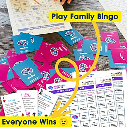 Mind Brain Emotion 52 Essential Life Skills: No-Excuses Game to Teach Kids, Teens & Adults How to Care for Self & Chores, Practical Solution for Responsible Boys, Confident Girls, Happy Family - style: Life Skills