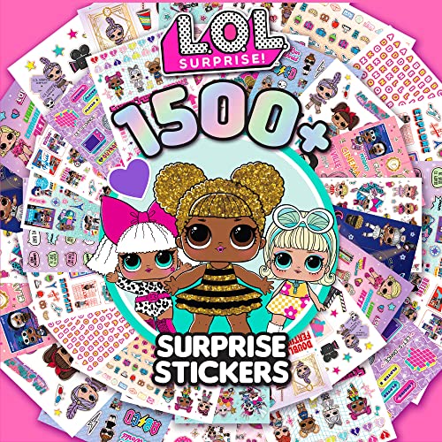 Horizon Group USA Sticker Book with Large and Small Sizes, Kids Stationary for Water Bottle, Notebooks, and Party Favors, 1500+, L.O.L. Surprise! - color: Lol Surprise