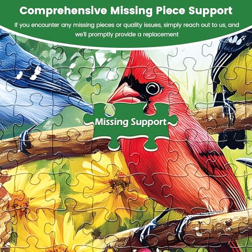 500 Piece Puzzles for Adults, Flowers Garden Puzzles, Birds Squirrels Jigsaw Puzzles 500 Pieces, Challenging Jigsaw Puzzles, Great for Birthday Party Gathering, Finished Size is 20.5 x 15 in - style: Bird