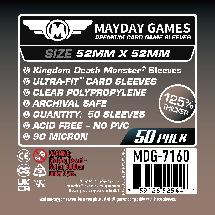 Mayday Games Kingdom Death Gambler's Chest -Premium Compatible Card Sleeve Bundle - size: Premium, style: Kingdom Death: Monster-Gambler's Chest