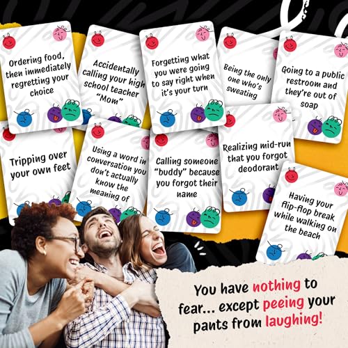 Fear Stack – What Freaks Out Your Friends and Family? A Fun Ranking Game for Adults and Kids | Includes 184 Cards, 4 Whiteboards, and 4 Markers