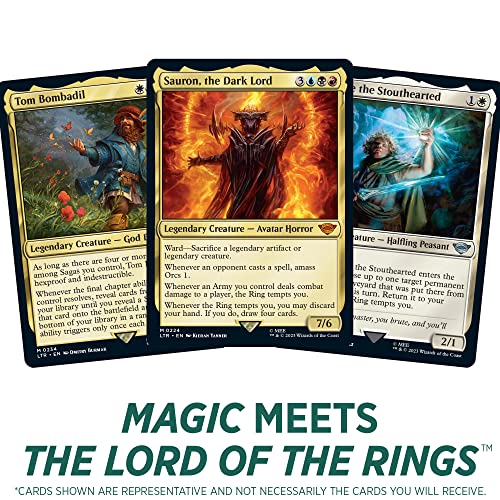 Magic: The Gathering The Lord of The Rings: Tales of Middle-Earth Gift Bundle - 8 Set Boosters, 1 Collector Booster + Accessories
