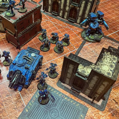 Jucoci Battlezone Creation Kit 9PCS Tabletop Terrain Wargame Terrains Set Compatible with WH40K(White) - color: White, size: 9 PCS Set