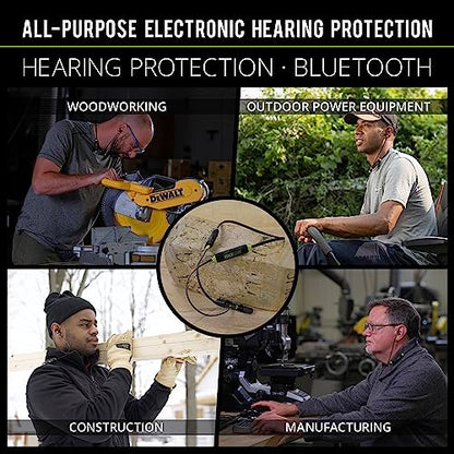 ISOtunes Xtra 2.0 Bluetooth Hearing Protection, OSHA Compliant Work Earbuds | 27 dB NRR, 85 dB volume limit, 11-hour battery, noise-cancelling mic, sound-isolating earplug design - color: Black and Yellow