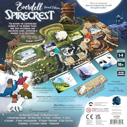 Everdell Spirecrest Expansion Board Game for 1–4 Players, Age 10+ | Discover new journeys and challenges with the Everdell Spirecrest Expansion.
