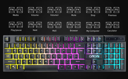Gaming Wireless Keyboard and Mouse RGB Backlit Rechargeable Battery Gamer | Mechanical Feel Anti-ghosting with Side Button for PC Computer Laptop Compatible with Windows Mac Ps4/Ps5 Xbox one
