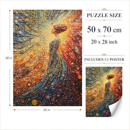 Jigsaw Puzzles for Adults 1000 Pieces Impossible Hard Difficult Challenging Puzzles for Adults 1000pc Puzzles The Woman in Meditation Jigsaw Puzzle 1000 Pieces 28 x 20 inch