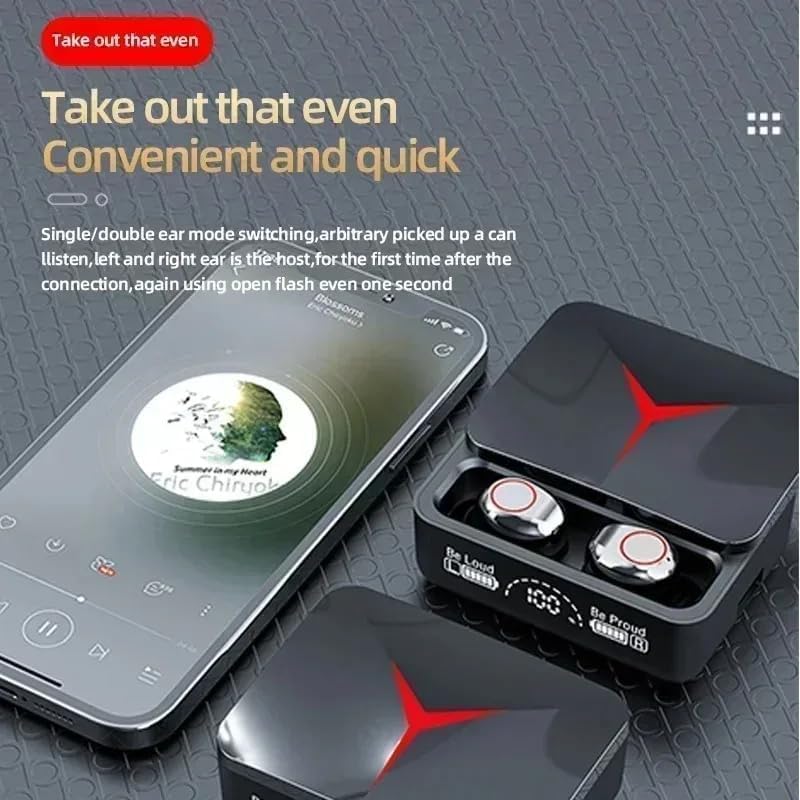 Gaming Wireless Earbuds, Bluetooth 5.3, Low Latency, Fast Charging, 5H Playtime, 140H Standby