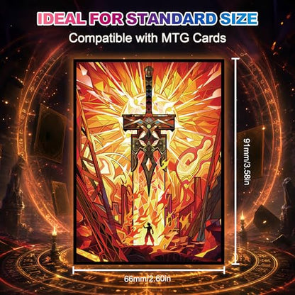 UAONO MTG Card Sleeves 100ct - Fantasy - Art Card Sleeves Deck Protector, Clear Front & Matte Textured Back, Sleeves for Magic The Gathering - color: Fantasy