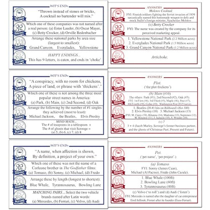 Wit's End — A Smart, Mind-Bending Trivia & Brain Teaser Game that Will Challenge Your Wits & Knowledge — Adult & Family Night Fun