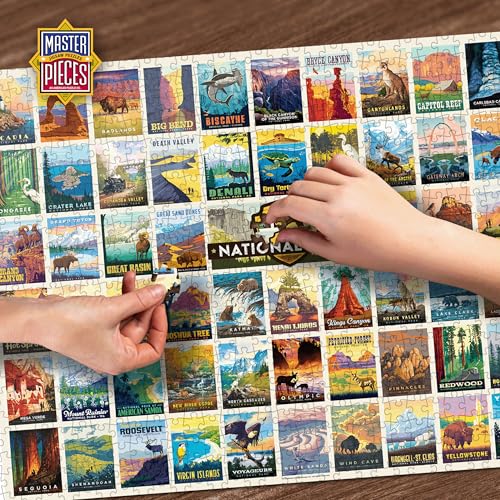 MasterPieces National Parks Maps 1000 Piece Jigsaw Puzzle for Adults, Family, Or Youth - America's National Parks by Anderson Design - style: America's National Parks by Anderson Design
