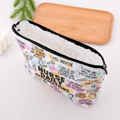 Motivational Encouragement Nurse Gifts for Nursing Student Teacher Graduation Birthday Gifts Inspirational Nurse Practitioner Makeup Bags Nurses Week Day Appreciation Gift for Coworker - color: Daily Nurse