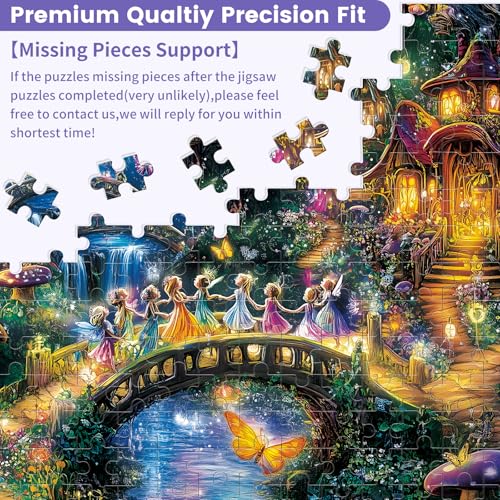 300 Pieces Butterfly Puzzles for Adults Children 20.5x15 in | Fairy Puzzle for Adults Children, Scenery Puzzle 300 Pieces, Gift for Birthday, Home Decor, Fun for Family Entertainment - style: Butterfly