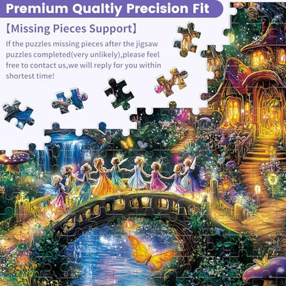 300 Pieces Butterfly Puzzles for Adults Children 20.5x15 in | Fairy Puzzle for Adults Children, Scenery Puzzle 300 Pieces, Gift for Birthday, Home Decor, Fun for Family Entertainment - style: Butterfly