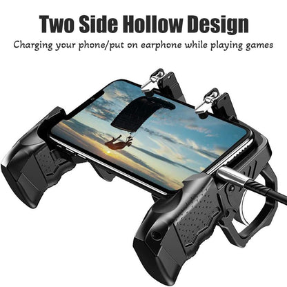 Mikirini 11 in 1 Mobile Phone Game Controller for PUBG/Call of Duty | for 4.5-6.7" iPhones/Android Phones, Cell Phone L1R1 Gaming Triggers, for free fire/apex/fortnitee