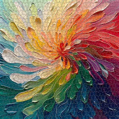 Impossible 1000-Piece Rainbow Art Painting Puzzle, Hard Challenge for Adults - style: Painting Puzzle