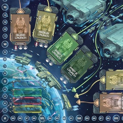 Dead Alive Games: Lunar Rush: Neoprene Play Mat - Strategy Board Game Accessory, 20 inches x 20 inches, Non-Slip, Rubber Backing
