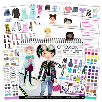 Fashion Angels Designer Kit for Girls | Fashion Activity Sticker Book with 700+ Stickers, Road Trip Essentials, Ideal for Kids Ages 6+ - style: Fashion Design