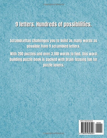 Scramblettas: A Word-Building Puzzle Book for Adults, 9 Letters Thousands of Words to Find
