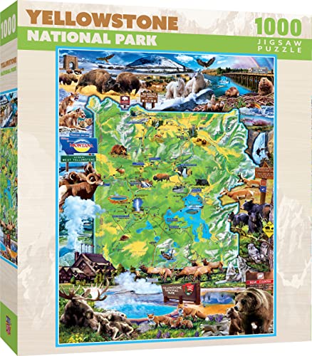 MasterPieces 1000 Piece Jigsaw Puzzle for Adults, Family, Or Youth - Yellowstone National Park - 19.25"x26.75" - style: Yellowstone