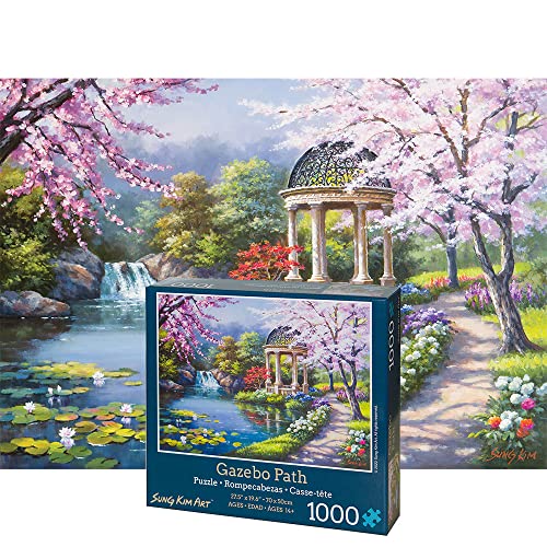 Jigsaw Puzzle 1000 Piece for Adults (Gazebo Path) - color: Gazebo Path