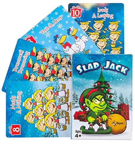 Regal Games Card Games for Kids - Go Fish, Crazy 8's, Old Maid, Slap Jack, Monster Memory Match, Snowball Fight - Holiday-Themed, Simple & Fun Classic Family Table Games - Games May Vary (6 Set) - color: Holiday 6 Pack