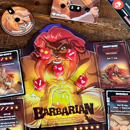 Dice Throne Box Game - Strategic Dice & Card Battler (Barbarian) - style: Barbarian